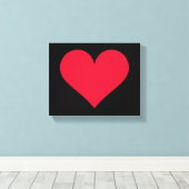 Hart Valentijnsdag Liefde Hart Canvas Afdruk (Insitu (Houten vloer))