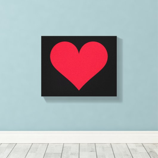 Hart Valentijnsdag Liefde Hart Canvas Afdruk (Insitu (Houten vloer))