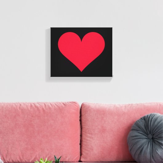 Hart Valentijnsdag Liefde Hart Canvas Afdruk (Insitu (Woonkamer))