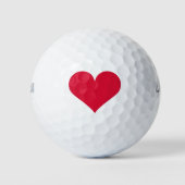 Hart Valentijnsdag Liefde Hart Golfballen (Voorkant)