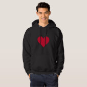 Hart Valentijnsdag Liefde Hart Hoodie (Voorkant volledig)