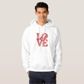 Hart Valentijnsdag Liefde Hart Hoodie (Voorkant volledig)