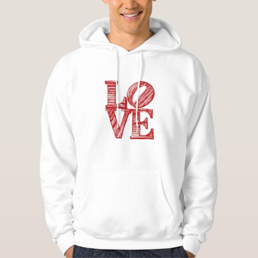 Hart Valentijnsdag Liefde Hart Hoodie (Voorkant)