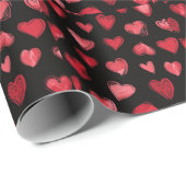 Hart Valentijnsdag Liefde Hart Inpakpapier (Rol Hoek)