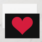 Hart Valentijnsdag Liefde Hart Kaart (Voorkant / Achterkant)