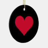 Hart Valentijnsdag Liefde Hart Keramisch Ornament (Rechts)