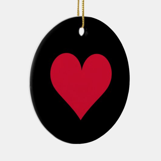 Hart Valentijnsdag Liefde Hart Keramisch Ornament (Rechts)