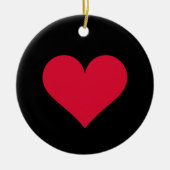 Hart Valentijnsdag Liefde Hart Keramisch Ornament (Voorkant)