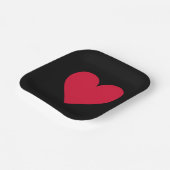 Hart Valentijnsdag Liefde Hart Papieren Bordje (Gebogen)