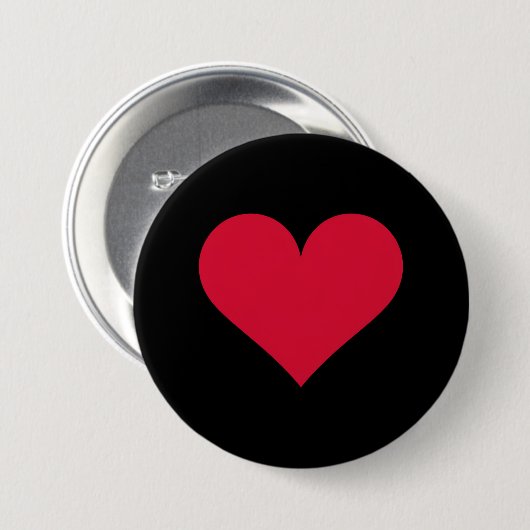 Hart Valentijnsdag Liefde Hart Ronde Button 7,6 Cm (Voorkant /achterkant)
