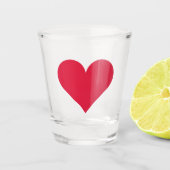 Hart Valentijnsdag Liefde Hart Shot Glas (Voorkant)
