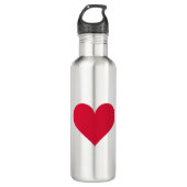 Hart Valentijnsdag Liefde Hart Waterfles (Voorkant)