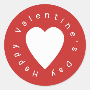Hart Valentijnsdag Ronde Sticker