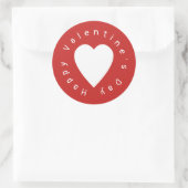 Hart Valentijnsdag Ronde Sticker (Tas)