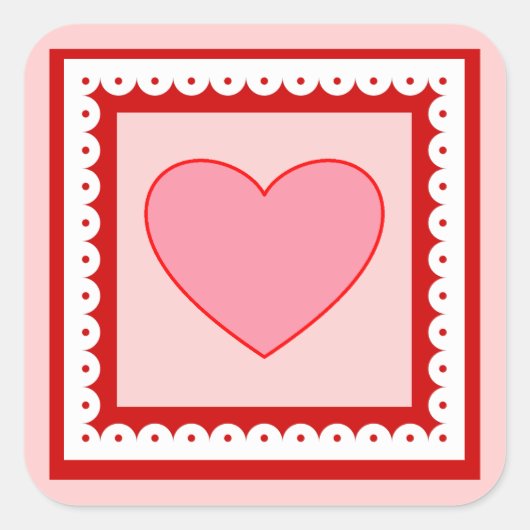 Hart Valentijnsdag Stickers (Voorkant)