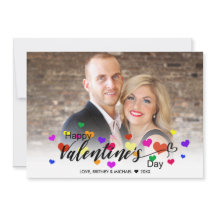 Hart Valentijnsdag Typografie Foto kleurrijk