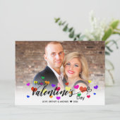 Hart Valentijnsdag Typografie Foto kleurrijk (Staand voorkant)