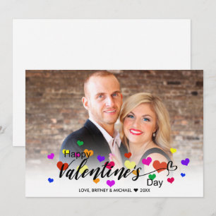 Hart Valentijnsdag Typografie Foto kleurrijk