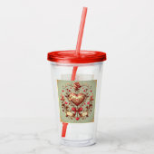  hart Valentijnsdag xoxo Acryl Drinkbeker (Achterkant)