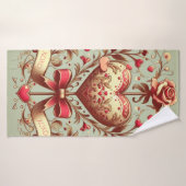  hart Valentijnsdag xoxo Badhanddoek (Badhanddoek)