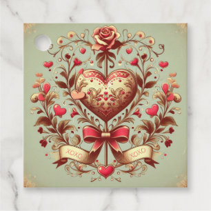  hart Valentijnsdag xoxo Bedankjes Labels