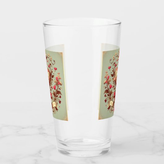  hart Valentijnsdag xoxo Glas (Links)