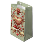hart Valentijnsdag xoxo Klein Cadeauzakje (Voorkant Gekanteld)