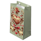 hart Valentijnsdag xoxo Klein Cadeauzakje (Achterkant Gekanteld)