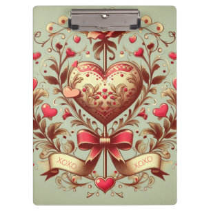  hart Valentijnsdag xoxo Klembord
