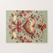  hart Valentijnsdag xoxo Legpuzzel (Horizontaal)