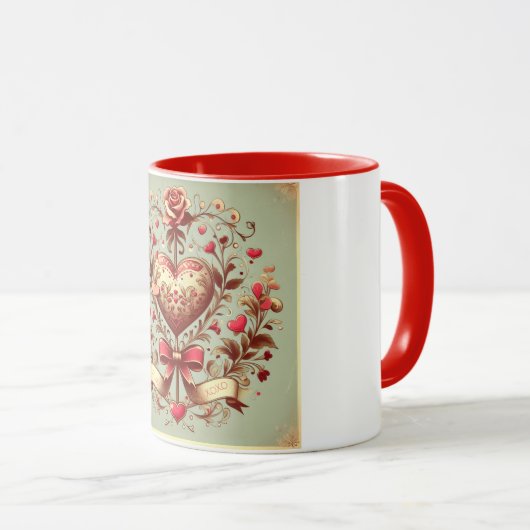  hart Valentijnsdag xoxo Mok (Voorkant rechts)