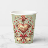  hart Valentijnsdag xoxo Papieren Bekers (Voorkant)
