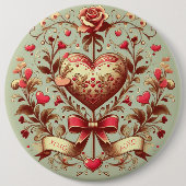  hart Valentijnsdag xoxo Ronde Button 6,0 Cm (Voorkant)