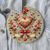  hart Valentijnsdag xoxo Ronde Button 6,0 Cm (In situ)