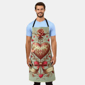  hart Valentijnsdag xoxo Schort (Gedragen)