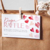 Hart Valentijnse Luier Raffle Ticket Baby shower Informatiekaartje