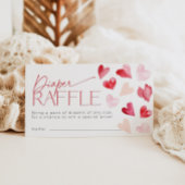 Hart Valentijnse Luier Raffle Ticket Baby shower Informatiekaartje
