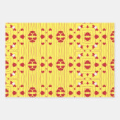 Hart-Valentijns's Wrapping Paper- Set van 3 Inpakpapier Vel (Voorkant 2)