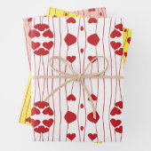 Hart-Valentijns's Wrapping Paper- Set van 3 Inpakpapier Vel (In situ)