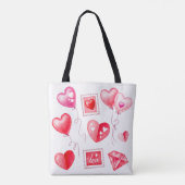hart Valentine dag Tote Bag (Achterkant)