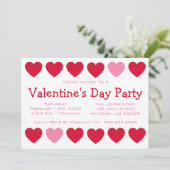 Hart Valetinedag (rood / roze) Kaart (Staand voorkant)