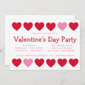 Hart Valetinedag (rood / roze) Kaart (Voorkant / Achterkant)