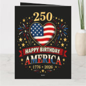 Hart Van Amerika 1776 2026 4 Juli Kaart (Achterkant)