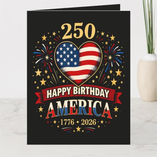 Hart Van Amerika 1776 2026 4 Juli Kaart (Voorkant)