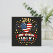 Hart Van Amerika 1776 2026 4 Juli Programmakaart (Staand voorkant)