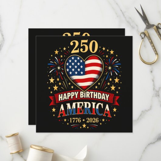 Hart Van Amerika 1776 2026 4 Juli Programmakaart (Voorkant / Achterkant in situ)