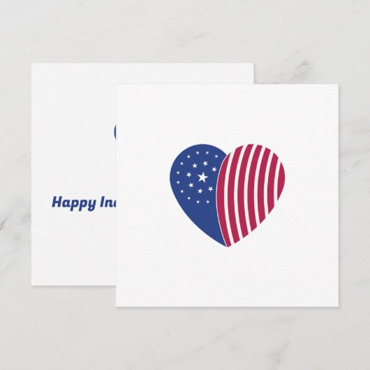  hart van Amerika Feestdagenkaart (Voorkant / Achterkant)