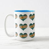 Hart van Argentinië Tweekleurige Koffiemok (Links)