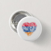 Hart van Armenië Ronde Button 3,2 Cm (Voorkant /achterkant)