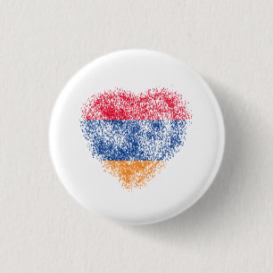 Hart van Armenië Ronde Button 3,2 Cm